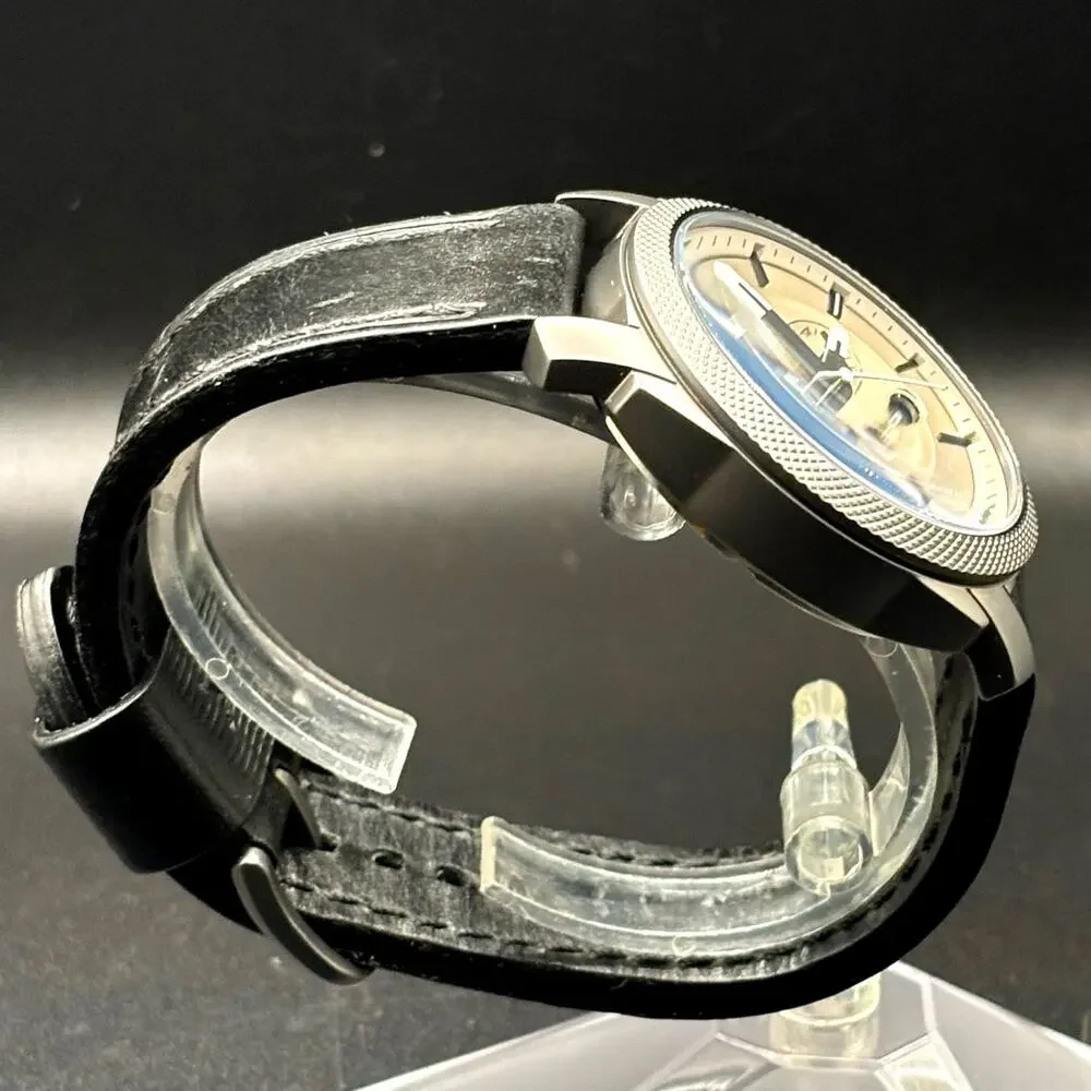 Fossil Machine FS5482 Chronograph 42mm Black Leather Men's Watch